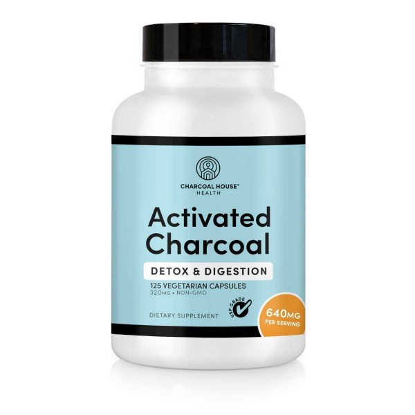 Charcoal House Activated Vegi-Capsule - 125 x 300mg