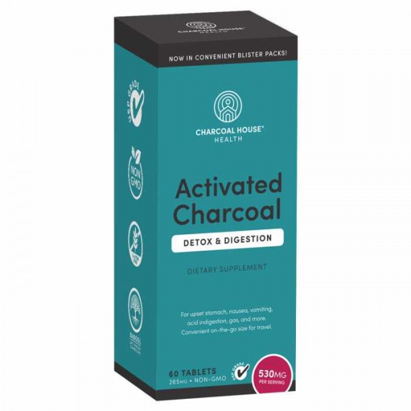 Charcoal House Chewable Charcoal Tablets - 60 x 265mg